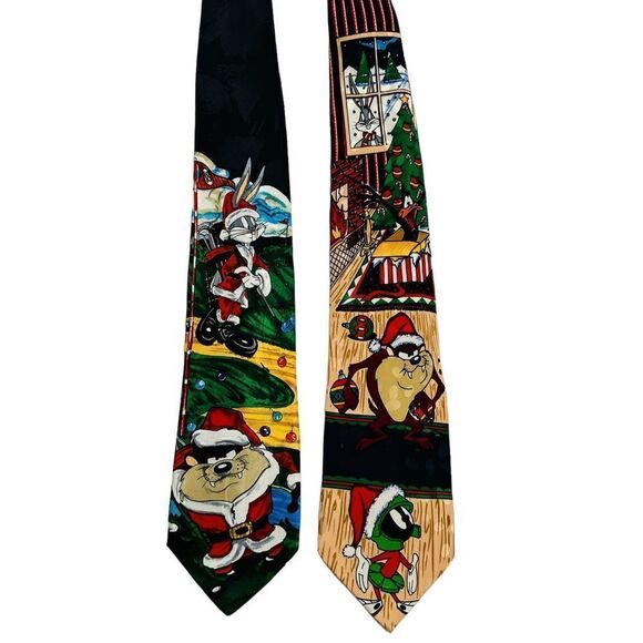 Looney Toons Christmas Ties (set of 2) - Picture 2 of 5